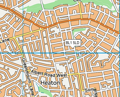 BL1 5LD map - OS VectorMap District (Ordnance Survey)