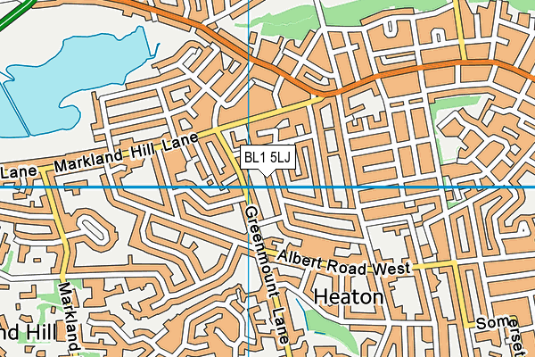 BL1 5LJ map - OS VectorMap District (Ordnance Survey)