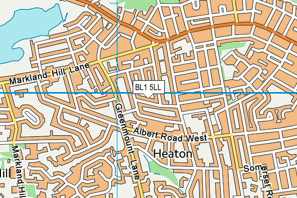 BL1 5LL map - OS VectorMap District (Ordnance Survey)