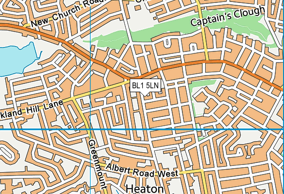 BL1 5LN map - OS VectorMap District (Ordnance Survey)