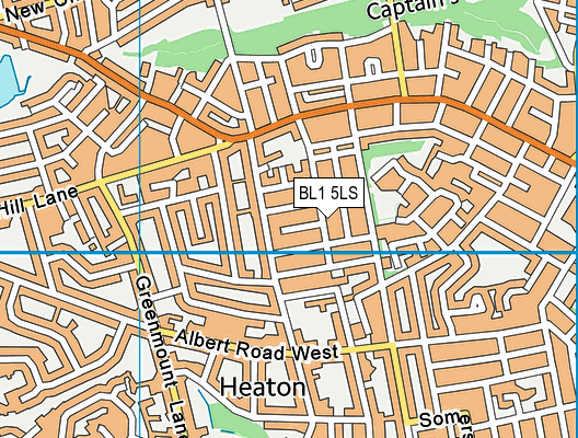 BL1 5LS map - OS VectorMap District (Ordnance Survey)