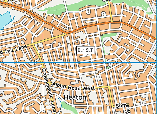 BL1 5LT map - OS VectorMap District (Ordnance Survey)