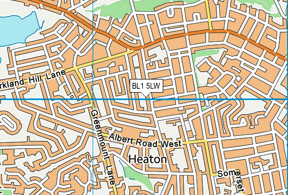 BL1 5LW map - OS VectorMap District (Ordnance Survey)