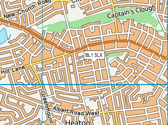 BL1 5LX map - OS VectorMap District (Ordnance Survey)