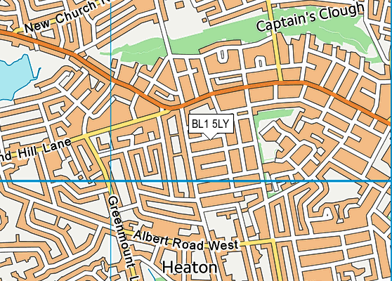 BL1 5LY map - OS VectorMap District (Ordnance Survey)