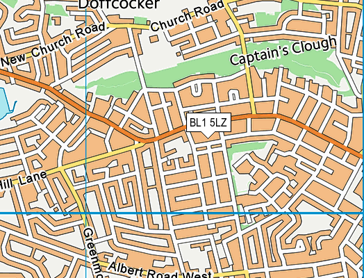 BL1 5LZ map - OS VectorMap District (Ordnance Survey)