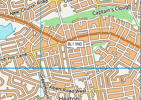BL1 5ND map - OS VectorMap District (Ordnance Survey)