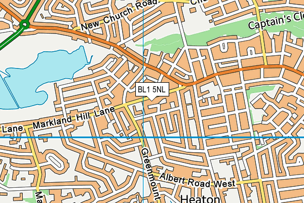 BL1 5NL map - OS VectorMap District (Ordnance Survey)