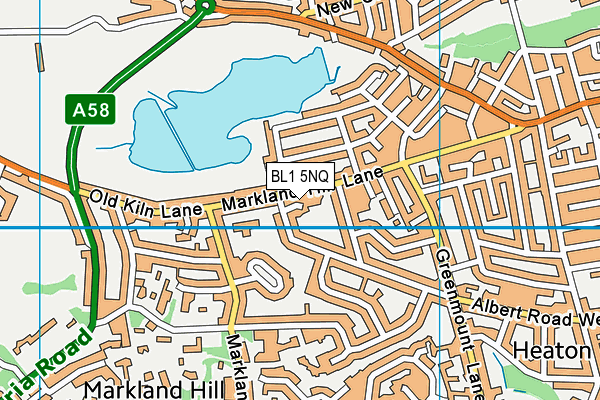 BL1 5NQ map - OS VectorMap District (Ordnance Survey)