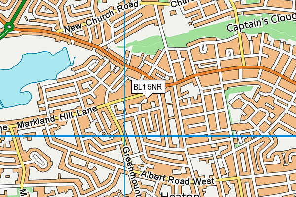 BL1 5NR map - OS VectorMap District (Ordnance Survey)