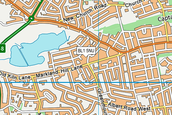 BL1 5NU map - OS VectorMap District (Ordnance Survey)