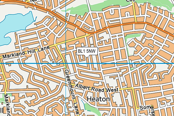 BL1 5NW map - OS VectorMap District (Ordnance Survey)