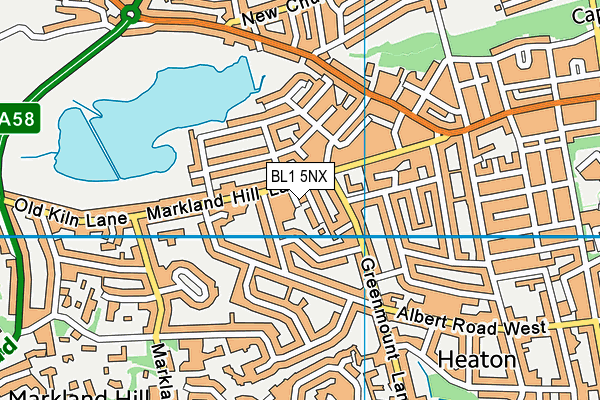 BL1 5NX map - OS VectorMap District (Ordnance Survey)