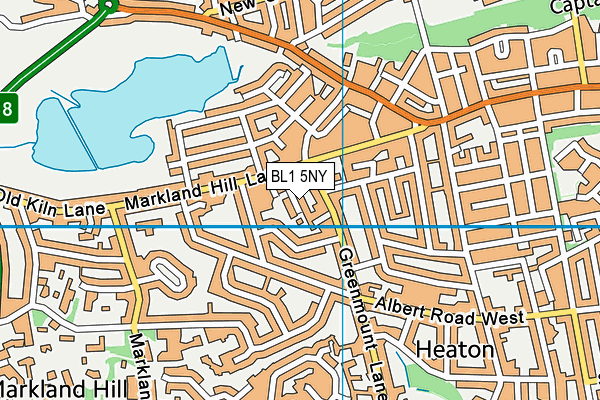 BL1 5NY map - OS VectorMap District (Ordnance Survey)