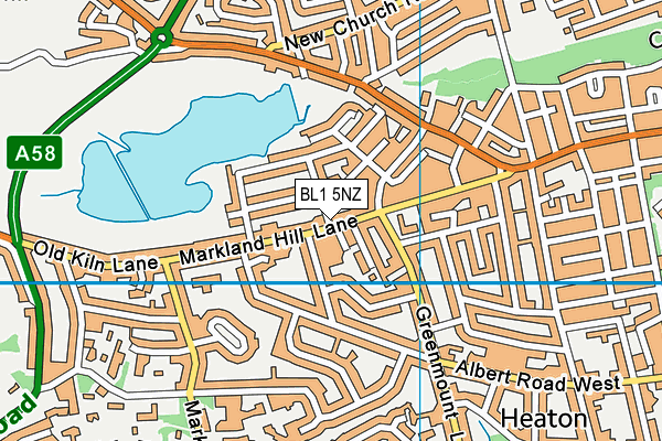 BL1 5NZ map - OS VectorMap District (Ordnance Survey)