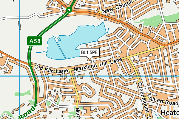 BL1 5PE map - OS VectorMap District (Ordnance Survey)
