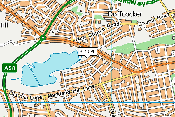 BL1 5PL map - OS VectorMap District (Ordnance Survey)