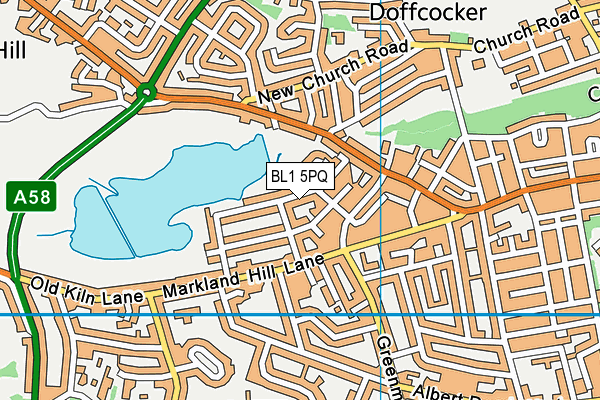 BL1 5PQ map - OS VectorMap District (Ordnance Survey)