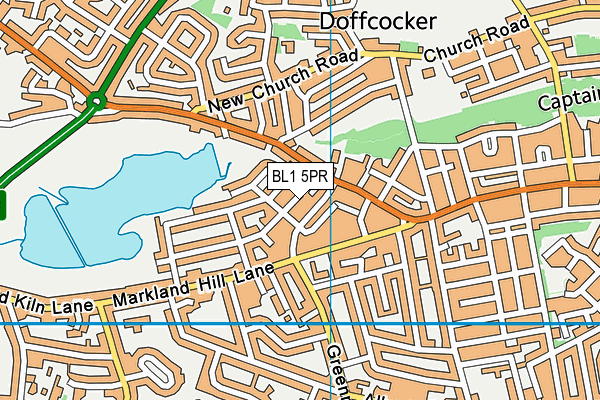 BL1 5PR map - OS VectorMap District (Ordnance Survey)