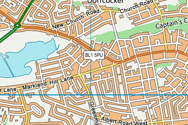BL1 5PU map - OS VectorMap District (Ordnance Survey)