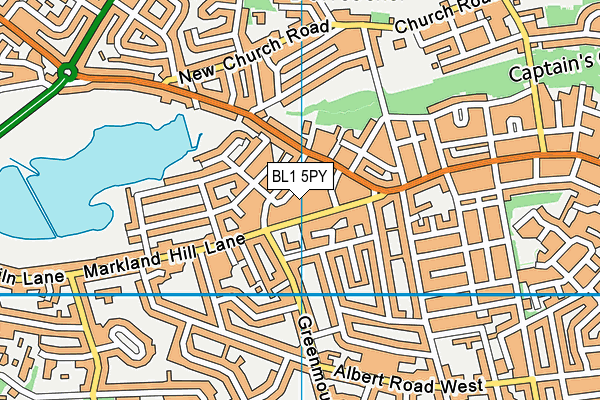 BL1 5PY map - OS VectorMap District (Ordnance Survey)