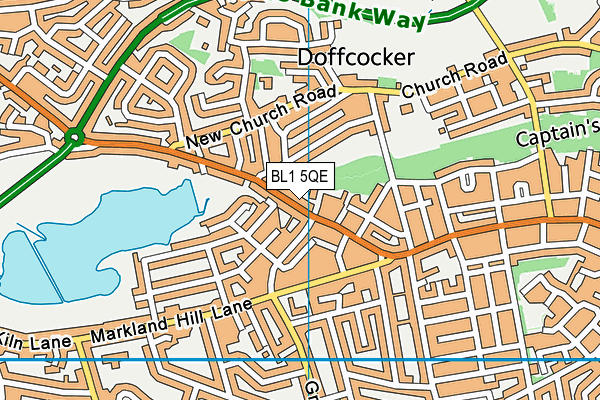 BL1 5QE map - OS VectorMap District (Ordnance Survey)