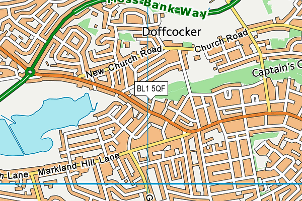 BL1 5QF map - OS VectorMap District (Ordnance Survey)