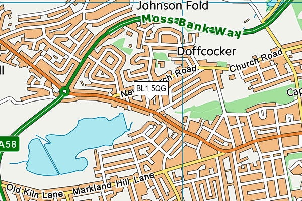 BL1 5QG map - OS VectorMap District (Ordnance Survey)