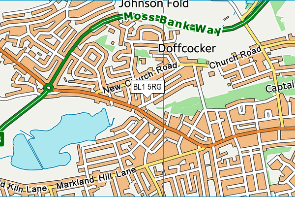 BL1 5RG map - OS VectorMap District (Ordnance Survey)
