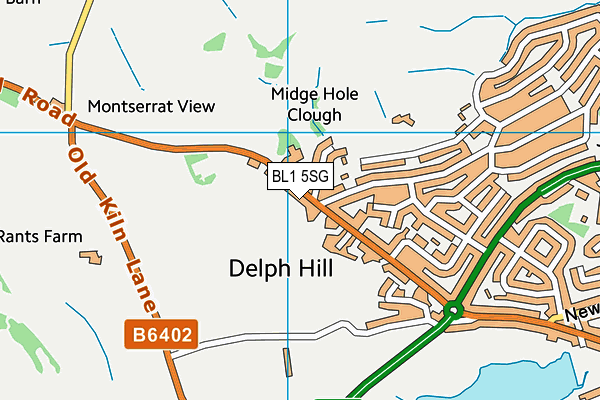 BL1 5SG map - OS VectorMap District (Ordnance Survey)