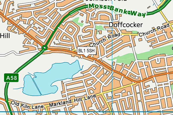 BL1 5SH map - OS VectorMap District (Ordnance Survey)