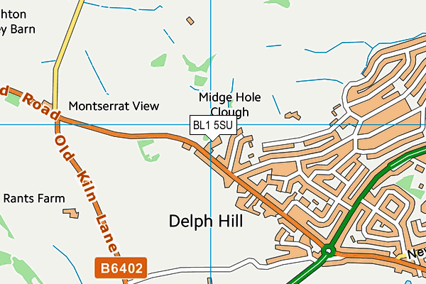 Bolton Old Links Golf Club map (BL1 5SU) - OS VectorMap District (Ordnance Survey)