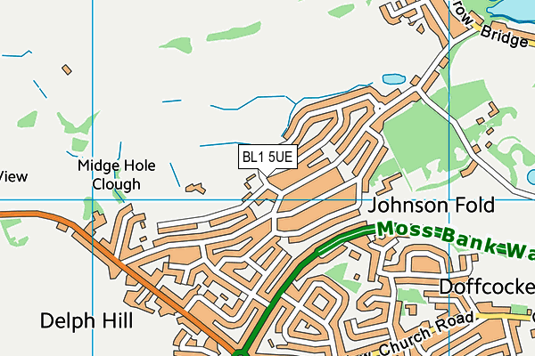 BL1 5UE map - OS VectorMap District (Ordnance Survey)