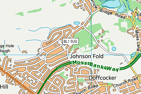 Johnson Fold Community Primary School map (BL1 5UG) - OS VectorMap District (Ordnance Survey)