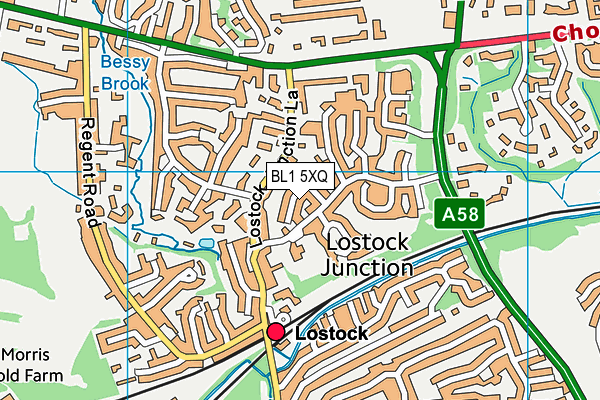 BL1 5XQ map - OS VectorMap District (Ordnance Survey)