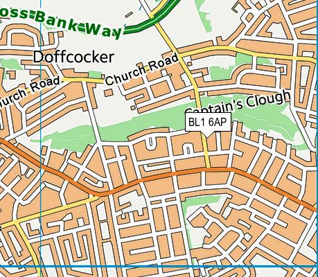 BL1 6AP map - OS VectorMap District (Ordnance Survey)