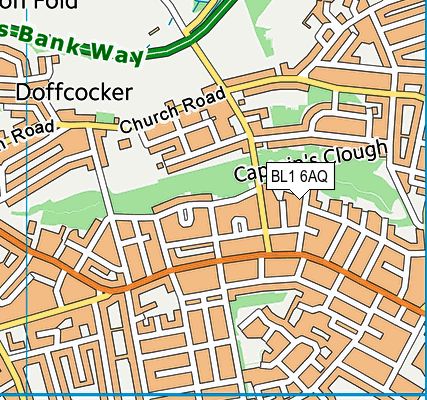 BL1 6AQ map - OS VectorMap District (Ordnance Survey)