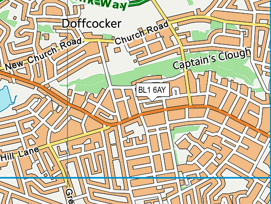 BL1 6AY map - OS VectorMap District (Ordnance Survey)