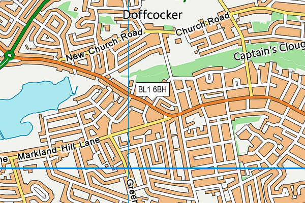 BL1 6BH map - OS VectorMap District (Ordnance Survey)