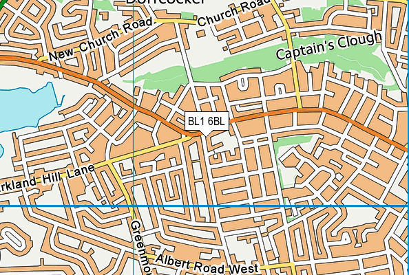 BL1 6BL map - OS VectorMap District (Ordnance Survey)