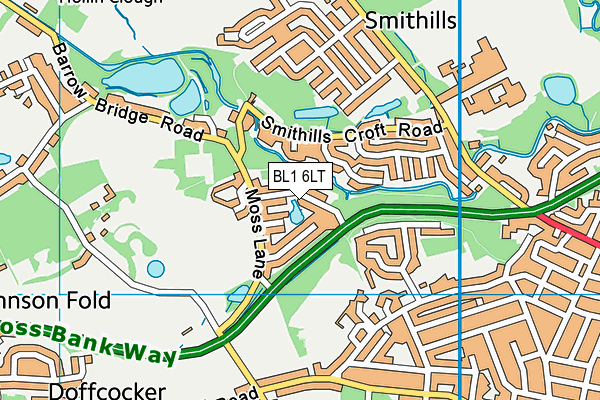 BL1 6LT map - OS VectorMap District (Ordnance Survey)