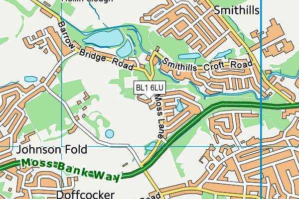 BL1 6LU map - OS VectorMap District (Ordnance Survey)