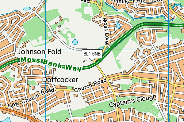 Moss Bank Park map (BL1 6NB) - OS VectorMap District (Ordnance Survey)