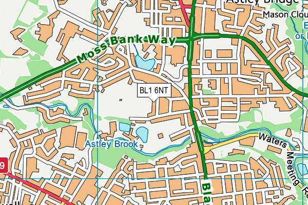 BL1 6NT map - OS VectorMap District (Ordnance Survey)