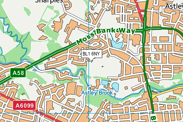 BL1 6NY map - OS VectorMap District (Ordnance Survey)