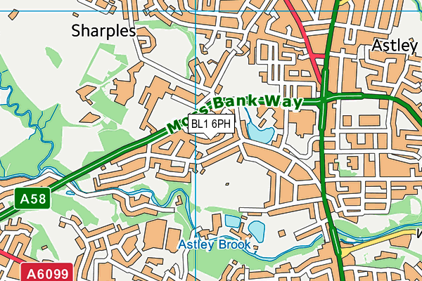 BL1 6PH map - OS VectorMap District (Ordnance Survey)