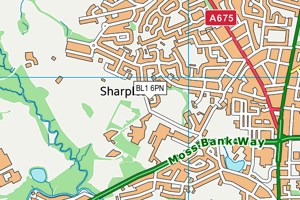 BL1 6PN map - OS VectorMap District (Ordnance Survey)