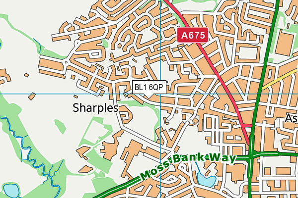 BL1 6QP map - OS VectorMap District (Ordnance Survey)