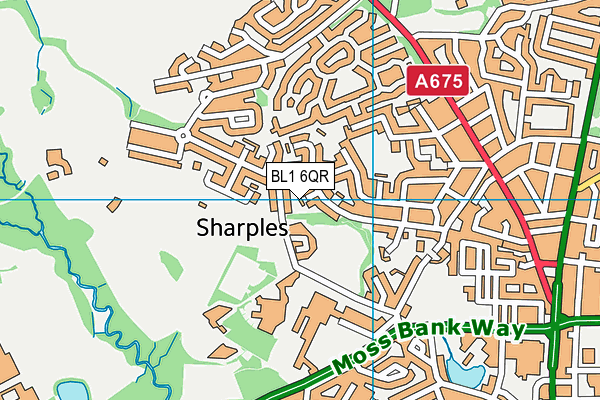 BL1 6QR map - OS VectorMap District (Ordnance Survey)