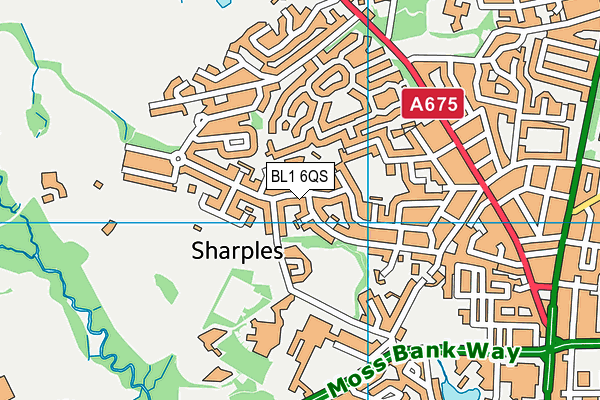 BL1 6QS map - OS VectorMap District (Ordnance Survey)